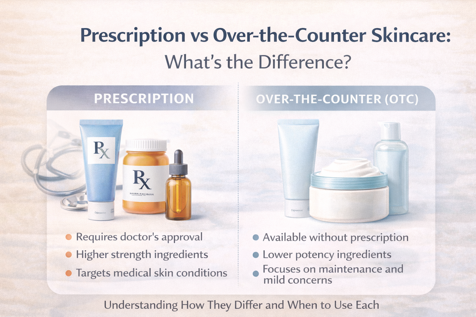 Prescription vs Over-the-Counter Skincare